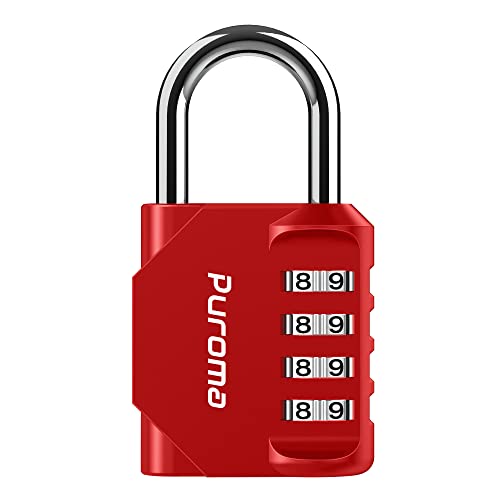 1 Pack Combination Lock Locker 4 Digits Combo Padlock Gym Red