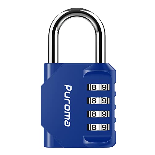 1 Pack Combination Lock Locker 4 Digits Combo Padlock Gym Blue