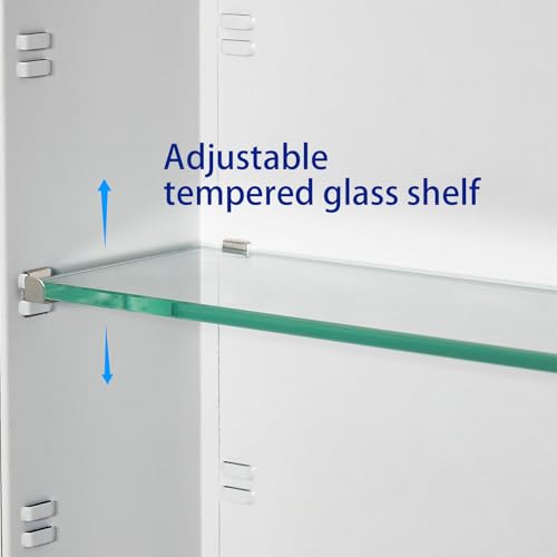 Bathroom Medicine Cabinet with Beveled Edge Mirrored Door 36 x 26 inch