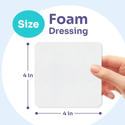 Silicone Foam Dressing Highly Absorbent 4"x4" (5 Count)