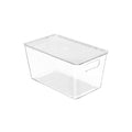 1 Pack Clear Stackable Storage Bins with Lids and Handles