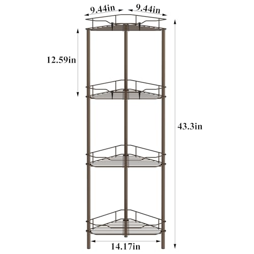 Metal Floor Standing Corner Shower Caddy
