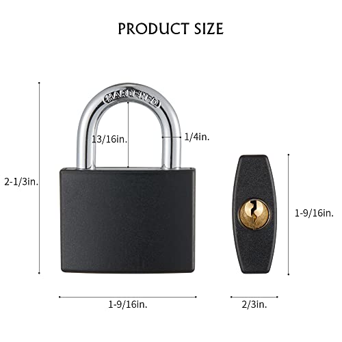 Covered Aluminum Padlock with Key (8 Count)