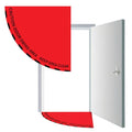 1 Pack Door Swing Caution Floor Sign for Safety Warning Door Swing Area Keep Area Clear Floor Signs Vinyl Non Slip Surface