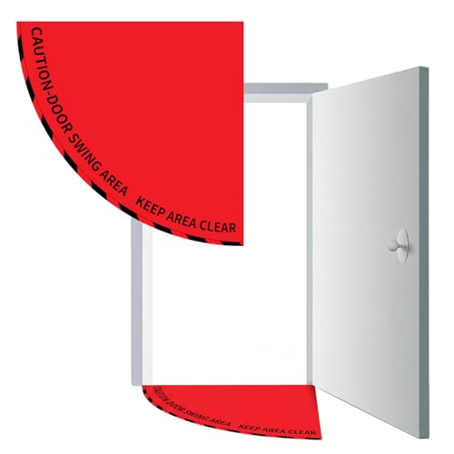 1 Pack Door Swing Caution Floor Sign for Safety Warning Door Swing Area Keep Area Clear Floor Signs Vinyl Non Slip Surface