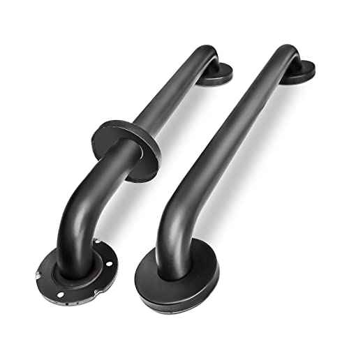 24 Inch Matte Black Grab Bar for Shower (4 Count)