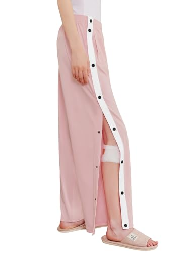 Tear Away Pants for Women Side Split Snap Open Bottom Sweatpants Leg