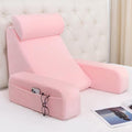 19" Reading Pillow for Bed with Firm Back Support & Big Pockets