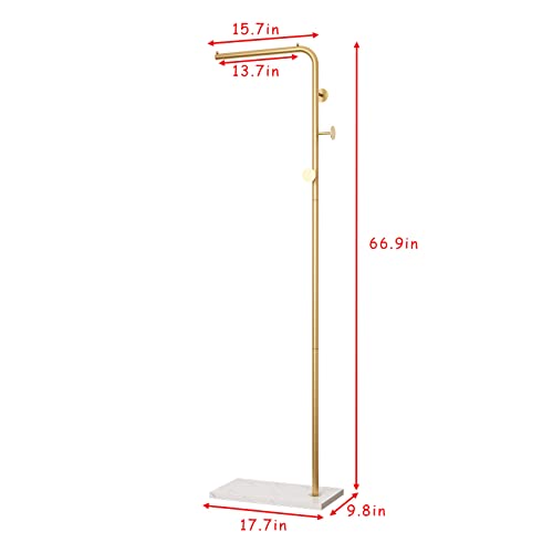 Gold Coat Racks with 3 Hooks