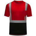 High Visibility Shirts Quick Dry Safety T Shirts with Reflective Strips and Pocket Short Sleeve Mesh Hi Vis Construction Work Class 2 Shirt for Men