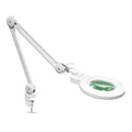 New Model) 1,200 Lumens LED Magnifying Lamp with Clamp, 8 Diopter, Correlated Color Temperature Control, 12W, 120 Pcs SMD LED (White, 5 Inch Lens)