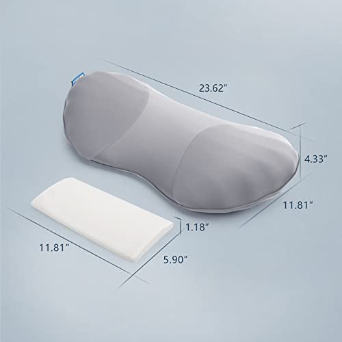 Adjustable Lumbar Support Pillow for Sleeping Memory Foam Back Support Pillow for Lower Back Pain Relief and Sleeping