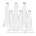 6 Pack 36" Bright White Traffic Safety Cones with Weighted Base