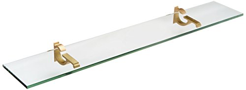 4" x 27" Brushed Bronze Monarch Glass Shelf