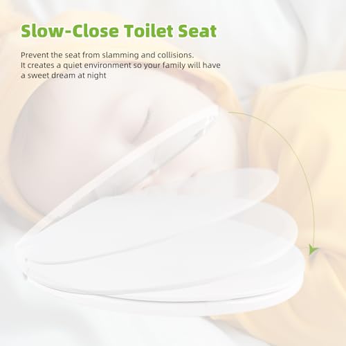 Toilet Seat Elongated with Slow Close Hinges