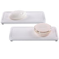2Pcs Water Absorbent Diatomite Coasters Bathroom Sink Stone Trays (2 Count)