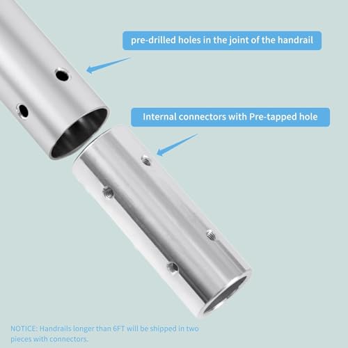11FT Modern Aluminum Handrail Set