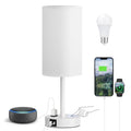 White Nightstand Bedroom Lamp