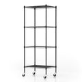 4 Tier Storage Shelves with Wheels (4 Count)