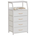 Tall Nightstand with 4 Fabric Drawers