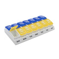 Weekly (7-Day) AM/PM Pill Organizer, Large Case, Blue/Yellow