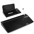 Glass Desk Whiteboard Gray with Calculator