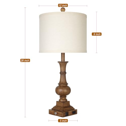 26" Tall Farmhouse Table Lamps Set of 2 (2 Count)