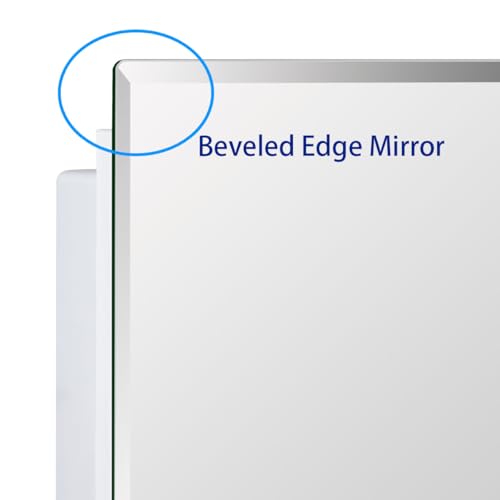 Bathroom Medicine Cabinet with Beveled Edge Mirrored Door 36 x 26 inch