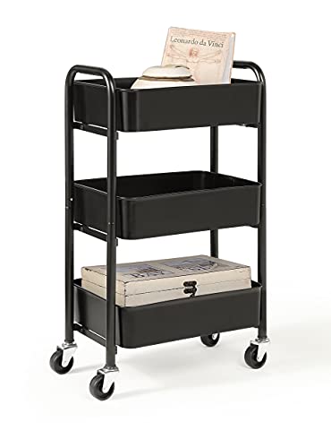3 Tier Delicate Compact Rolling Metal Storage Organizer