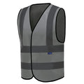 12 colour grey High visibility viz vest hi vis viz reflective safety vests for men (12 Count)