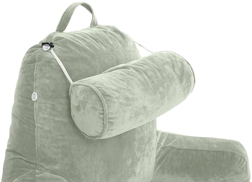 XXL Reading Pillow for Bed Backrest with Arms
