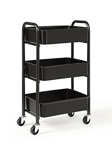 3 Tier Delicate Compact Rolling Metal Storage Organizer