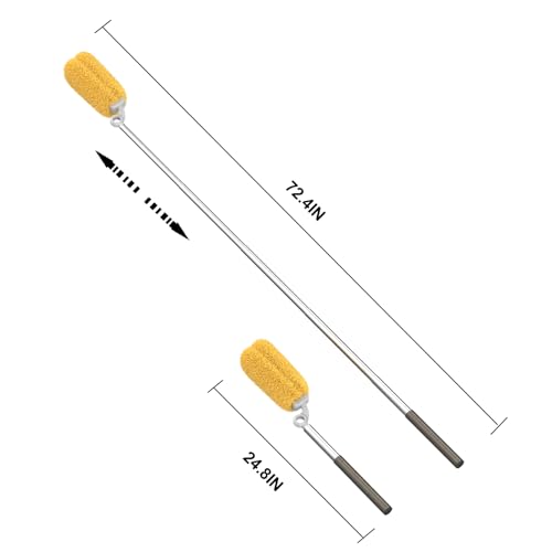 Long Handle Dusters for Cleaning with 2 Replacement Heads (3 Count)