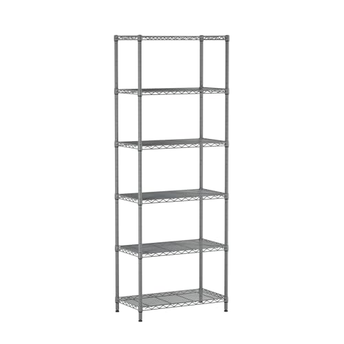 6 Metal Shelves Wire Shelving Storage Shelf Adjustable Unit Pantry