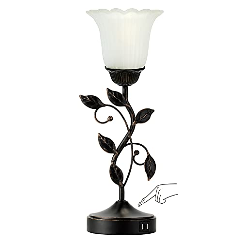 Touch Leaf Bedside Table Lamp with 2 USB Ports Nightstand Lamps - Bel Marant