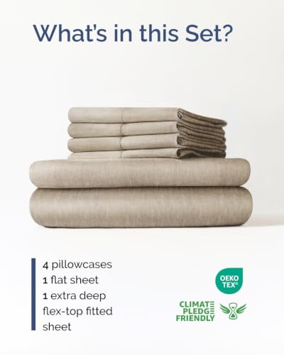 Extra Deep Flex Top Split Head King Sheet Set