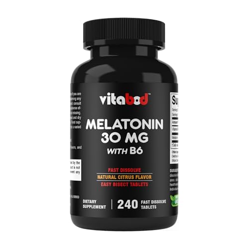 Melatonin 30 mg with Vitamin B6 (240 Count)