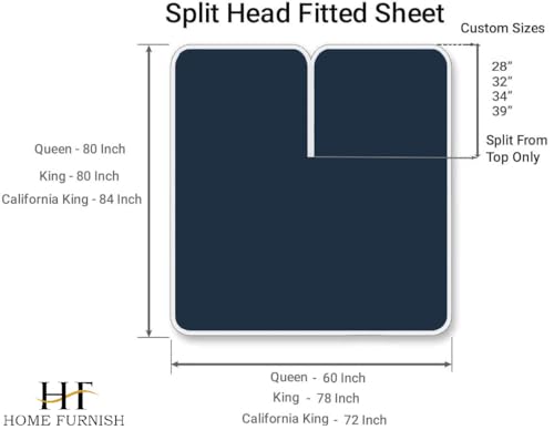Top Split King Fitted Sheet Only for Adjustable beds