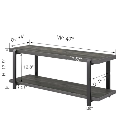 Industrial Entryway Bench with Storage