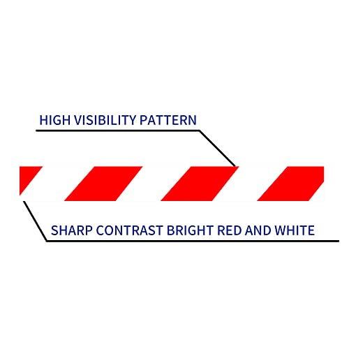 Hazard Caution Tape White Red 2inch x 150 Feet