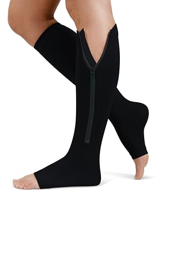 Open Toe Zipper Compression Socks for Men & Women