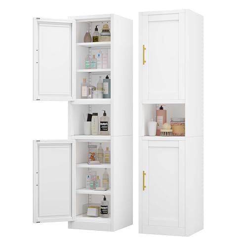 67" Tall Narrow Bathroom Cabinet