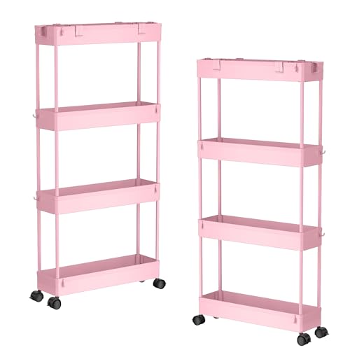 2 piece Set Slim Storage Cart 3 Tier (2 Count)