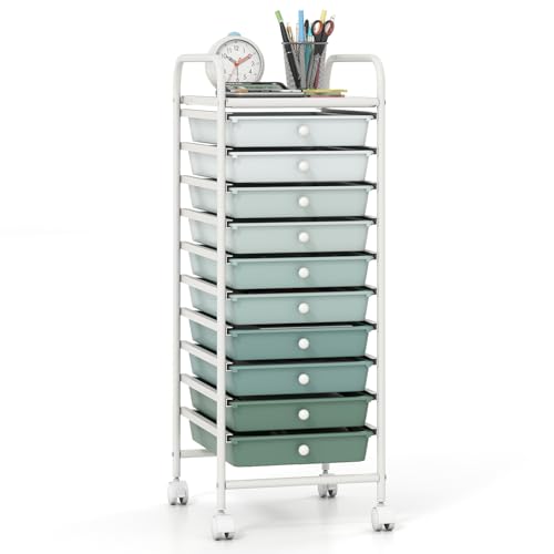 10 Drawer Rolling Storage Cart w