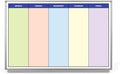 Monday Friday Schedule with Color Whiteboard 48" x 36"