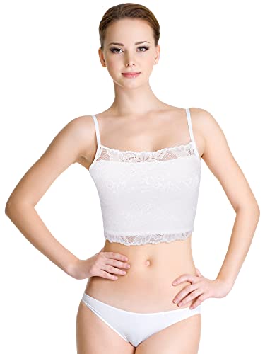 4 Pieces Women's Lace Camisole Stretch Half Cami Breathable Bra Comfort Lace Bralette Top for lady Girls - Bel Marant