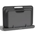 Plastic Cutting Board Set with Holder (3 Count)