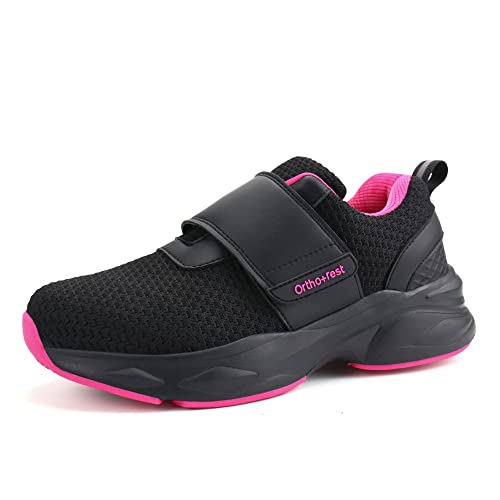 Ortho + Rest Women Diabetic Shoes with Adjustable Closure Orthopedic Walking Shoes for Edema Plantar Fasciitis Bunions Arthritis Swollen Feet