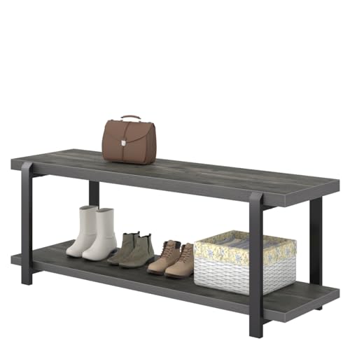 Industrial Entryway Bench with Storage