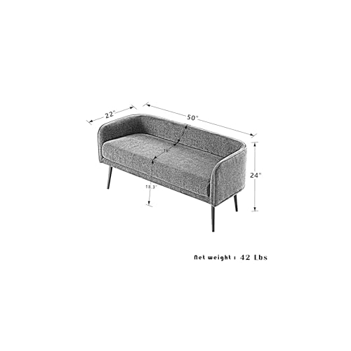 Bedroom Bench with Low Back